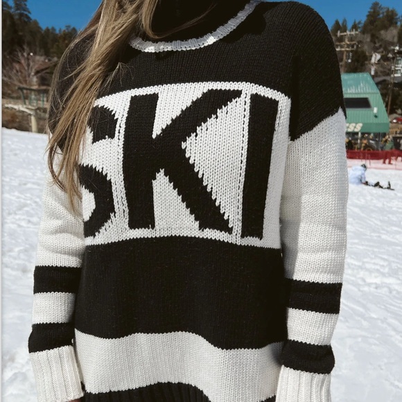 Show Me Your MuMu Sweaters - NWOT Show Me Your Mumu Black & White Ski Sweater